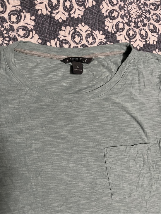Free Fly Apparel Tops - Women’s Sage Green Pocket Tee